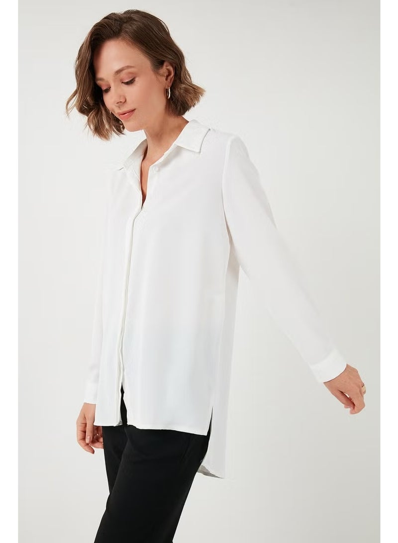 Lela Regular Fit Short Front Long Back Plain Shirt Women's Shirt 611GO020 - Image 2